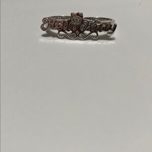 💍🎀🩷💍🤍🌸💍HELLO KITTY 925 STERLING SILVER DOUBLE RING🎀🩷💍🤍🌸💍